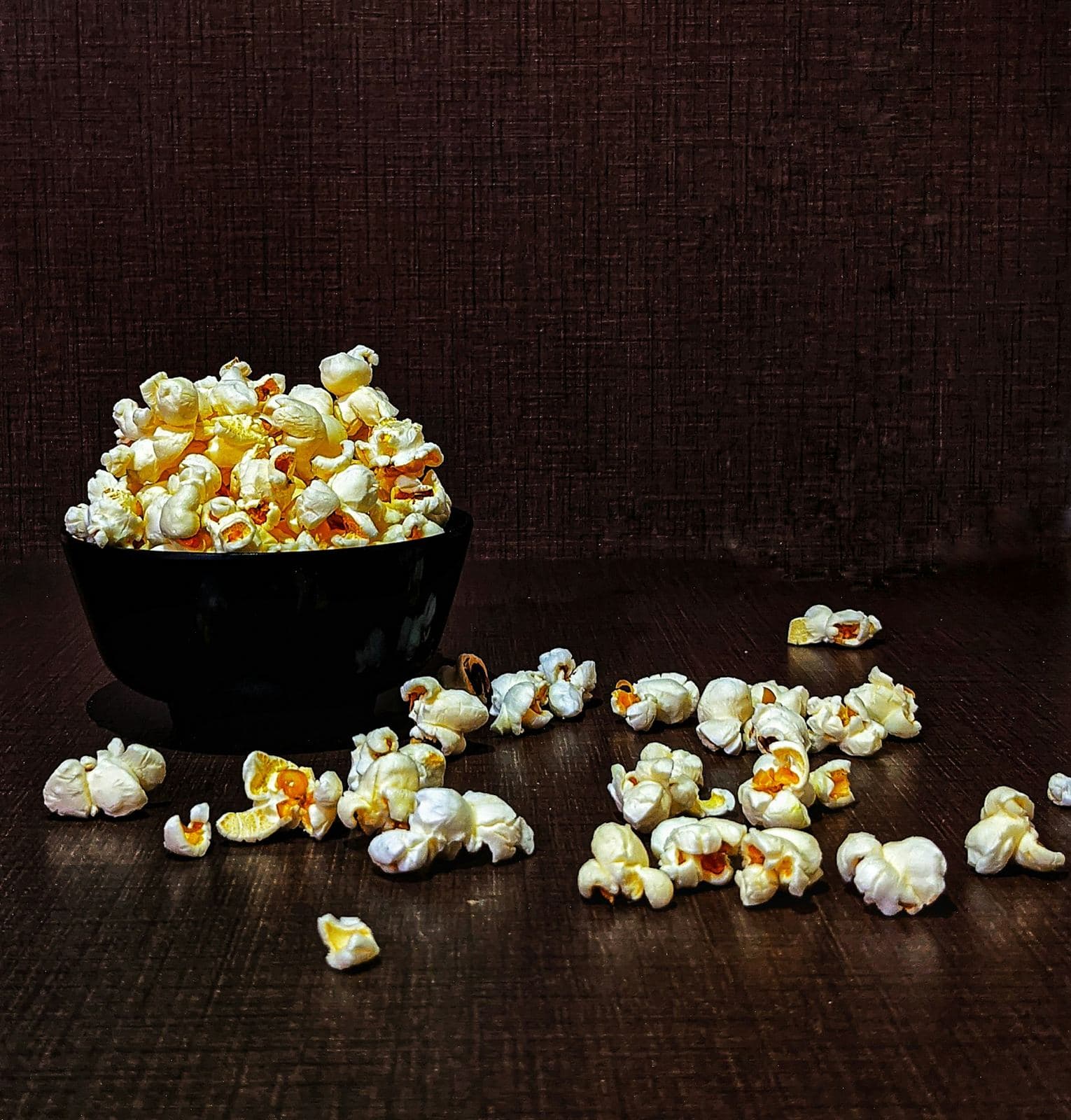 Bowl of fresh popcorn