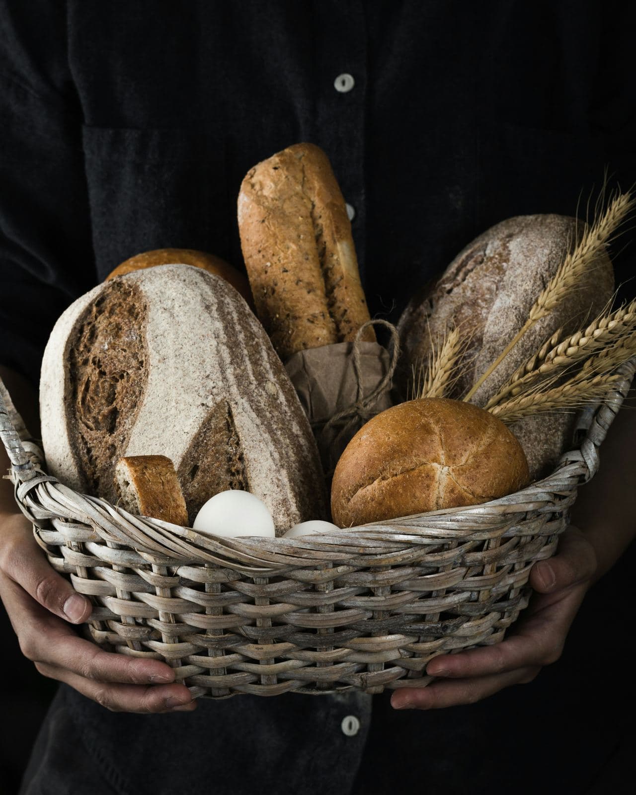 Basket of fresh bread